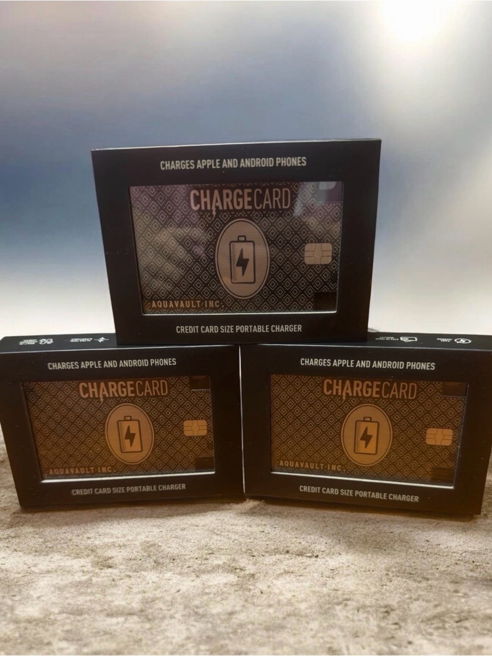 3- NWT AquaVault ChargeCard Portable Charger A10